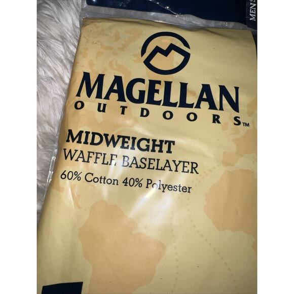 New Magellan Outdoors Black Mens Waffle Baselayer Midweight Small Top New Pack - Picture 5 of 8